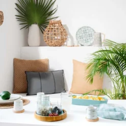 Maisons Du Monde Assiettes Plates Assiette Plate En Grès Blanc à Motifs Bleus Et Gris - Lot De 6 -Assiettes Soldes Magasin assiette plate en gres blanc a motifs bleus et gris 1000 11 17 212766 3