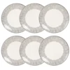 Maisons Du Monde Vaisselle De Noël Assiette Plate En Grès Blanc Motifs à Pois - Lot De 6