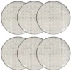 Maisons Du Monde Vaisselle De Noël Assiette Plate En Grès Blanc Motifs Graphiques Noirs - Lot De 6