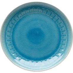 Kare Design Assiettes Plates Assiette Plate En Grès Bleu D27 - Lot De 4 -Assiettes Soldes Magasin assiette plate en gres bleu d27 lot de 4 2