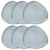 Maisons Du Monde Assiettes Plates Assiette Plate En Grès Gris - Lot De 6