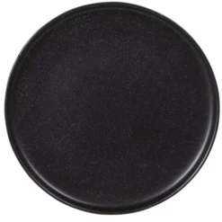 Maisons Du Monde Assiettes Plates Assiette Plate En Grès Noir - Lot De 6