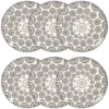 Maisons Du Monde Vaisselle De Noël Assiette Plate En Grès Noir Et Blanc Imprimé - Lot De 6