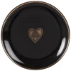 Maisons Du Monde Assiettes Plates Assiette Plate En Grès Noir Et Doré - Lot De 6