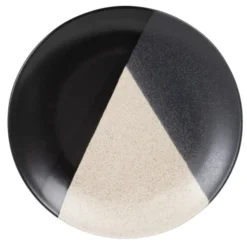 Maisons Du Monde Assiettes Plates Assiette Plate En Grès Tricolore - Lot De 4