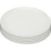 Kare Design Assiettes Plates Assiette Plate En Porcelaine Blanche D29 - Lot De 6