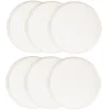 Maisons Du Monde Vaisselle De Noël Assiette Plate En Porcelaine Blanche Et Dorée - Lot De 6