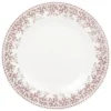Maisons Du Monde Assiettes Plates Assiette Plate En Porcelaine Blanche Motif Végétal Gris - Lot De 6