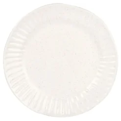 Maisons Du Monde Assiettes Plates Assiette Plate En Porcelaine Grise - Lot De 6