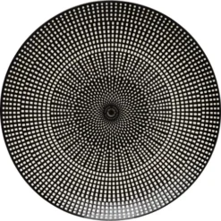 Kare Design Assiettes Plates Assiette Plate En Porcelaine Noire Et Blanche D26 - Lot De 4 -Assiettes Soldes Magasin assiette plate en porcelaine noire et blanche d26 lot de 4 2