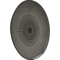 Kare Design Assiettes Plates Assiette Plate En Porcelaine Noire Et Blanche D26 - Lot De 4 -Assiettes Soldes Magasin assiette plate en porcelaine noire et blanche d26 lot de 4 4