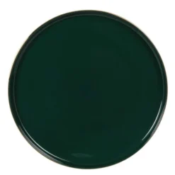 Maisons Du Monde Assiettes Plates Assiette Plate En Porcelaine Verte Et Dorée - Lot De 6