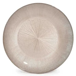Maisons Du Monde Vaisselle De Noël Assiette Plate En Verre Coloris Champagne D 28 Cm - Lot De 6