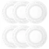 Maisons Du Monde Assiettes Plates Assiette Plate En Verre D 25 Cm - Lot De 6