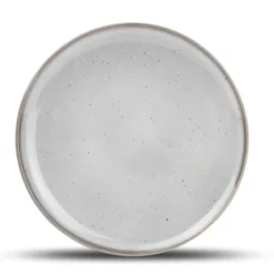 ONA Assiettes à Dessert Assiette Plate Gris Ø 19,5cm - Lot De 4