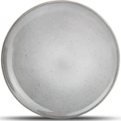 ONA Assiettes Plates Assiette Plate Gris Ø 26cm - Lot De 4