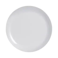 Luminarc Assiettes Plates Assiette Plate Blanche En Verre Opale Extra Résistant D25cm -Assiettes Soldes Magasin assiette plate grise en verre opale extra resistant d25cm