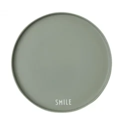Design Letters Assiettes Plates Assiette Porcelaine Verte D22cm