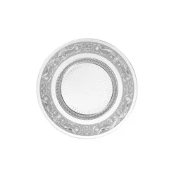 Wadiga Assiettes Plates Assiette Transparente Verre à Motifs Romance - 25x25x2cm