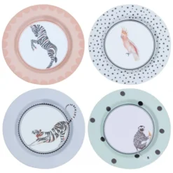 Yvonne Ellen Assiettes Plates Assiettes En Mélamine D26cm - Lot De 4