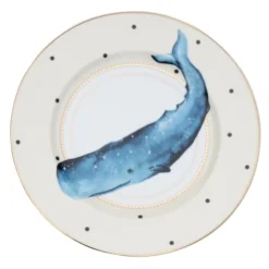 Yvonne Ellen Assiettes Plates Assiettes En Porcelaine Animaux Marins D20cm - Lot De 4 -Assiettes Soldes Magasin assiettes en porcelaine animaux marins d20cm lot de 4 2