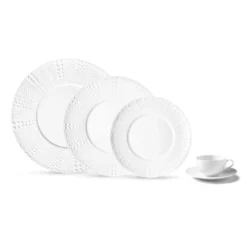 Medard De Noblat Coffret 3 Assiettes De Présentation Blanches -Assiettes Soldes Magasin coffret 3 assiettes de presentation blanches 3