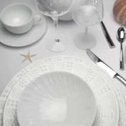 Medard De Noblat Coffret 3 Assiettes De Présentation Blanches -Assiettes Soldes Magasin coffret 3 assiettes de presentation blanches 4