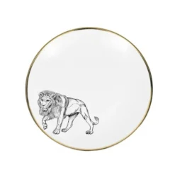 Lo De Manuela Assiettes Plates Grande Assiette Porcelaine De Limoges Tigre 26,5 Cm