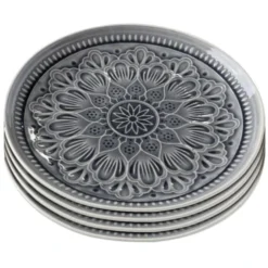 Kare Design Assiettes Plates Lot 4 Bols, 4 Tasses, 4 Assiettes D27, 4 Assiettes D21 En Grès Gris -Assiettes Soldes Magasin lot 4 bols 4 tasses 4 assiettes d27 4 assiettes d21 en gres gris 3