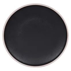 Table Passion Assiettes à Dessert Lot De 6 - Assiette à Dessert 22 Cm En Grès Noir