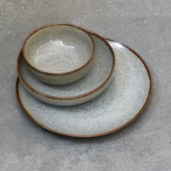 Table Passion Assiettes à Dessert Lot De 6 - Assiette à Dessert 23 Cm En Grès Gris -Assiettes Soldes Magasin lot de 6 assiette a dessert 23 cm en gres gris 2