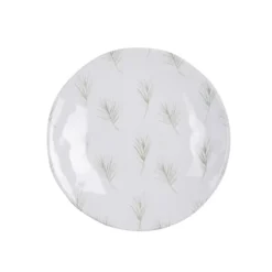 Table Passion Assiettes à Dessert Lot De 6 - Assiette à Dessert Hawaï Vert 23 Cm En Grès Blanc