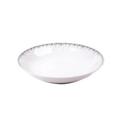 Table Passion Assiettes Creuses Lot De 6 - Assiette Creuse Boréalis Gris 20 Cm En Porcelaine Blanc