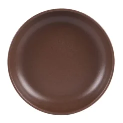 Table Passion Assiettes Creuses Lot De 6 - Assiette Creuse Chocolat 22 Cm En Grès Marron