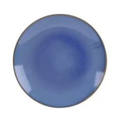Trend'up Assiettes Plates Lot De 6 - Assiette Plate 27.5 Cm En Grès Bleu