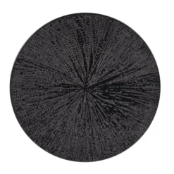 Table Passion Assiettes Plates Lot De 6 - Assiette Plate 27 Cm En Grès Noir