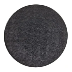 Table Passion Assiettes Plates Lot De 6 - Assiette Plate 27 Cm En Grès Noir