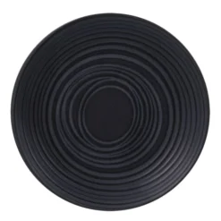 Table Passion Assiettes Plates Lot De 6 - Assiette Plate 27 Cm En Grès Noir