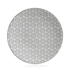 Table Passion Assiettes Plates Lot De 6 - Assiette Plate Chloé 27 Cm Anthracite En Grès Gris