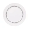 Table Passion Assiettes Plates Lot De 6 - Assiette Plate Gris 27 Cm En Porcelaine Blanc