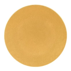 Table Passion Assiettes Plates Lot De 6 - Assiette Plate Safran 27 Cm En Grès Jaune