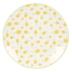 Table Passion Assiettes Plates Lot De 6 - Assiette Plate Tropic 27 Cm En Porcelaine Multicolore