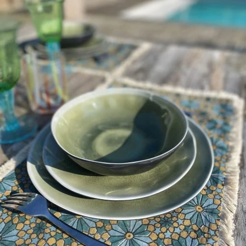 Now’s Home Lot De 6 Assiettes à Dessert Vertes 2 Now’s Home Lot De 6 Assiettes à Dessert Vertes – Image 2