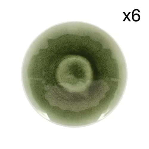 Now’s Home Lot De 6 Assiettes à Dessert Vertes 1 Now’s Home Lot De 6 Assiettes à Dessert Vertes