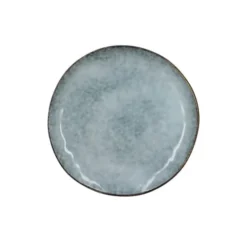 OGO Living Assiettes Plates Lot De 6 Assiettes Desserts En Grès Bleu 20,5cm