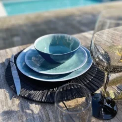 Now’s Home Lot De 6 Assiettes Plates Bleues -Assiettes Soldes Magasin lot de 6 assiettes plates bleues 2