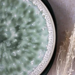 Novastyl Lot De 6 Assiettes Plates En Porcelaine émaillée Verte D27cm -Assiettes Soldes Magasin lot de 6 assiettes plates en porcelaine emaillee verte d27cm 4