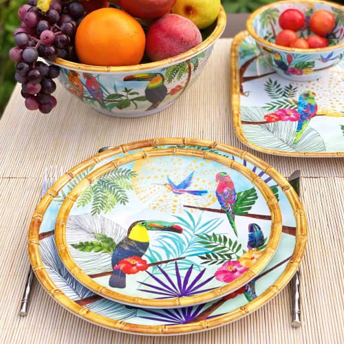 Les Jardins De La Comtesse Assiettes à Dessert Petite Assiette Plate En Mélamine 23 Cm Imprimé De Toucans 3 Les Jardins De La Comtesse Assiettes à Dessert Petite Assiette Plate En Mélamine 23 Cm Imprimé De Toucans – Image 3