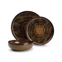 Salt&Pepper Assiettes Plates Service 12 Pièces Fusée De Sable