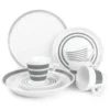 Salt&Pepper Assiettes Plates Service 20 Pièces Gris